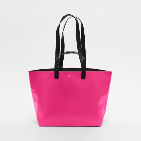 CAHU CABAS S PINK BLACK LINING