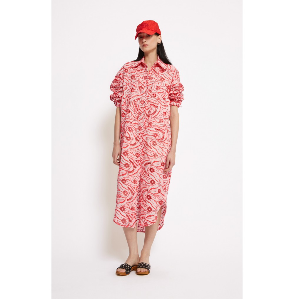SCOOP ROBE ROSE MOTIF ROSEANNA