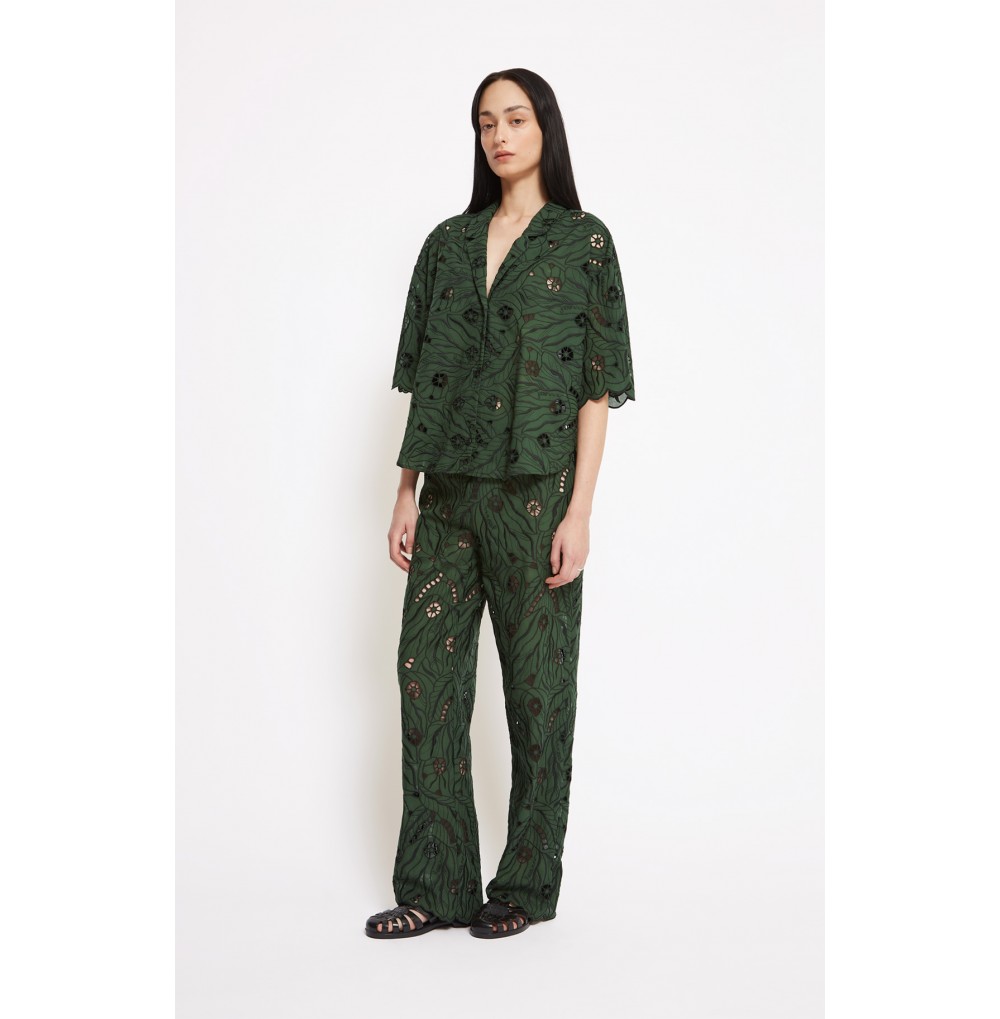 KING PANTALON VERT MOTIF...