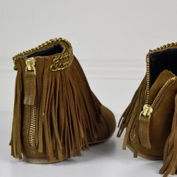 Fringed flat boots Françoise Dreyfuss 